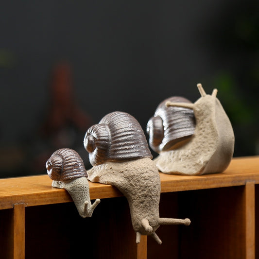 Αdorable Snail Doll - Ceramic Small Snail Ornaments