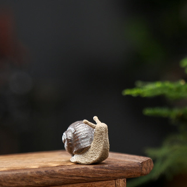 Αdorable Snail Doll - Ceramic Small Snail Ornaments