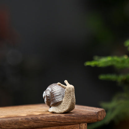 Αdorable Snail Doll - Ceramic Small Snail Ornaments