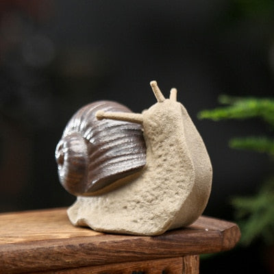 Αdorable Snail Doll - Ceramic Small Snail Ornaments