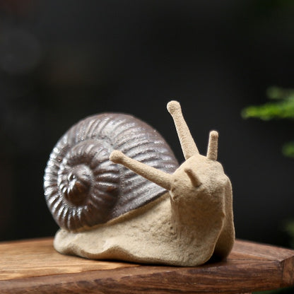 Αdorable Snail Doll - Ceramic Small Snail Ornaments