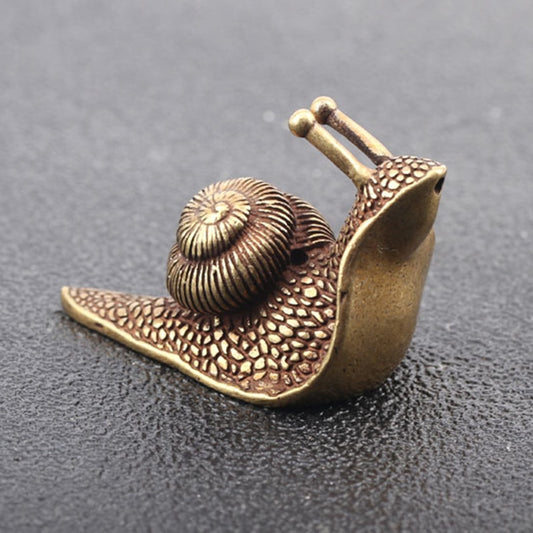 Retro Pure Mini Snail -  Small Ornament Brass Miniature Figurine