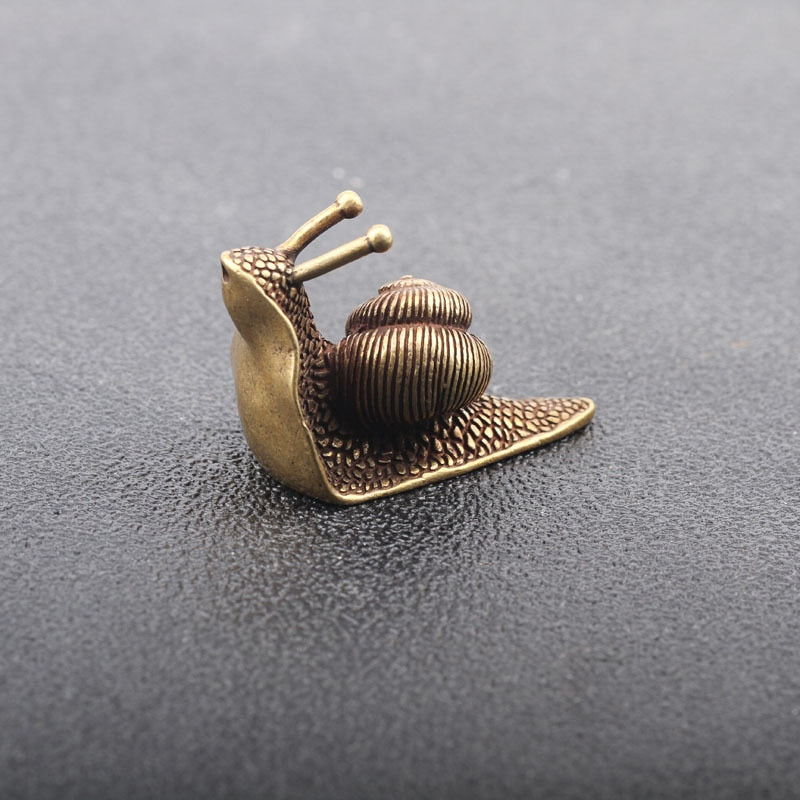 Retro Pure Mini Snail -  Small Ornament Brass Miniature Figurine