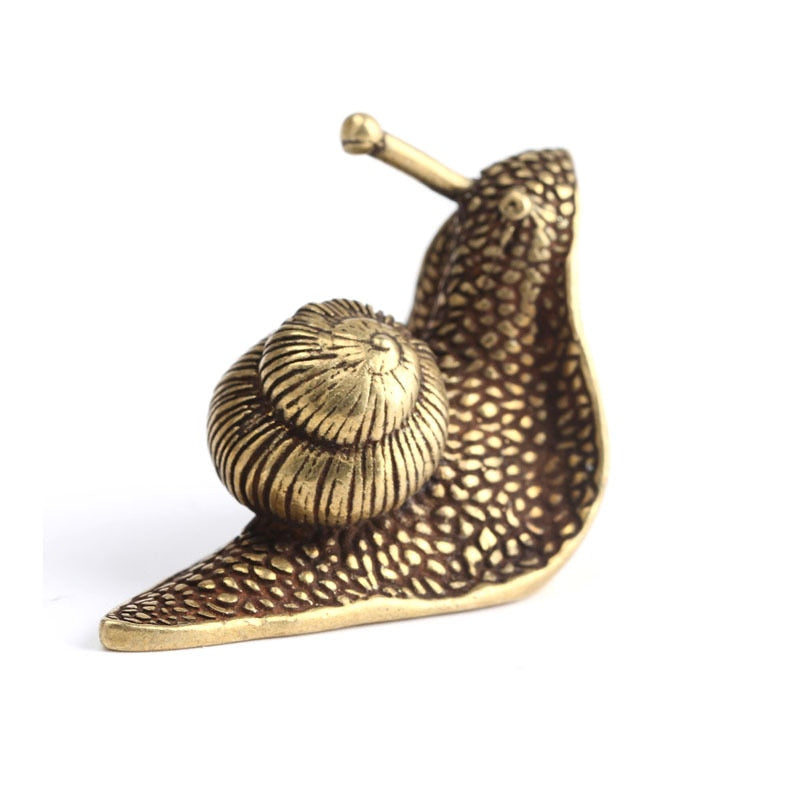 Retro Pure Mini Snail -  Small Ornament Brass Miniature Figurine